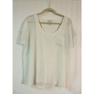 Design history 2 layer top blouse w/knit tank sz Large
